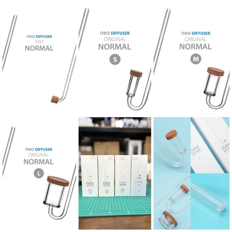 Neo diffuser Original Aquario หัวกระจาย ก๊าซคาร์บอนไดออกไซด์ CO2 ชนิด ละเอียด  หัวดิฟ ดิฟ tiny S M L