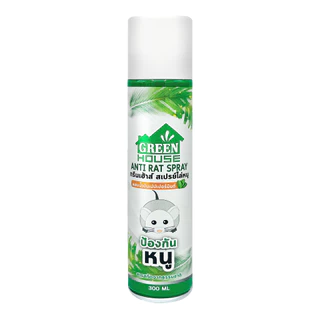 Green House สเปรย์ไล่หนู 300 มล. หัวฉีดรุ่นพิเศษ สูตรธรรมชาติ เจลไล่หนู 80 กรัม Anti-Rat Spray & Gel