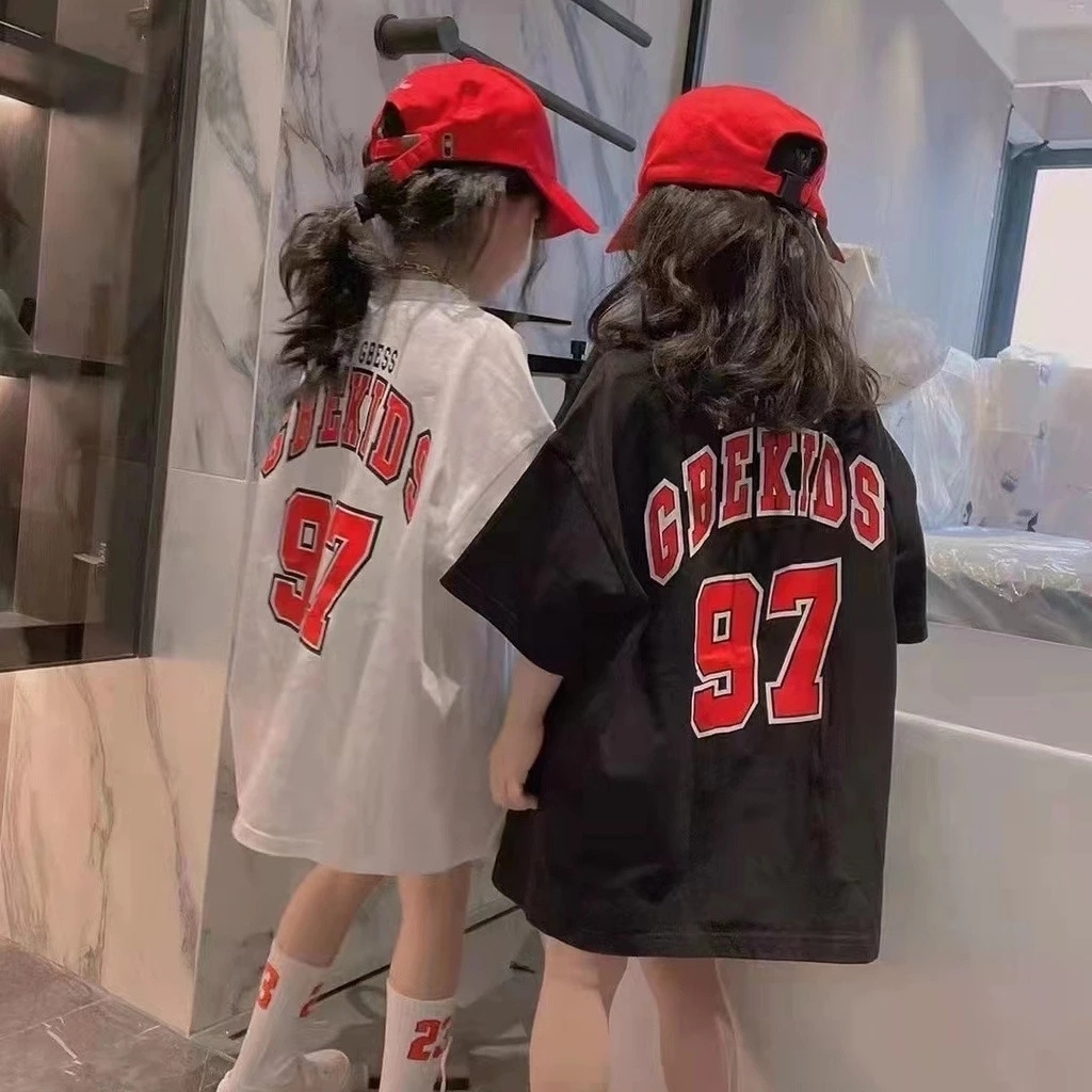 Yout-children เสื้อยืด kids clothes 'หมายเลข 97' tshirt cotton แฟชั่น ของใหม่ สไตล์เกาหลี girl top เสื้อเด็ก 2025