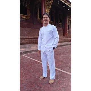 ชุดขาวโอ​โม่​คอจีนชาย​ แขนยาว&สั้น ผ้า​อ๊อก​ฟอร์ด​
