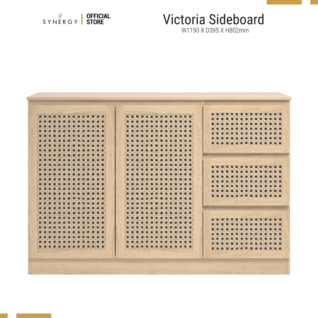 Tomato Home ตู้ลิ้นชัก  Victoria Rattan sideboard | ราคาส่งประกอบในกทมและปริมณฑล | พิมพ์ลายหวาย