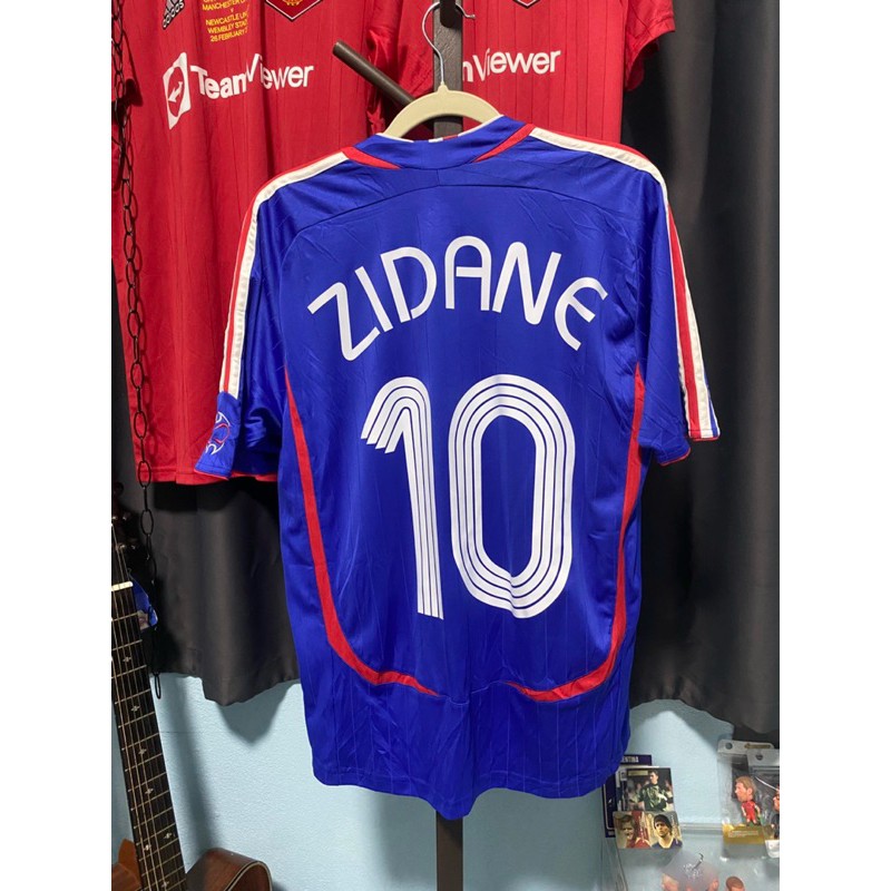 France 2006 World Cup (Home) เสื้อแท้ 💯 ชื่อเบอร์ Zidane #10 มือ 2
