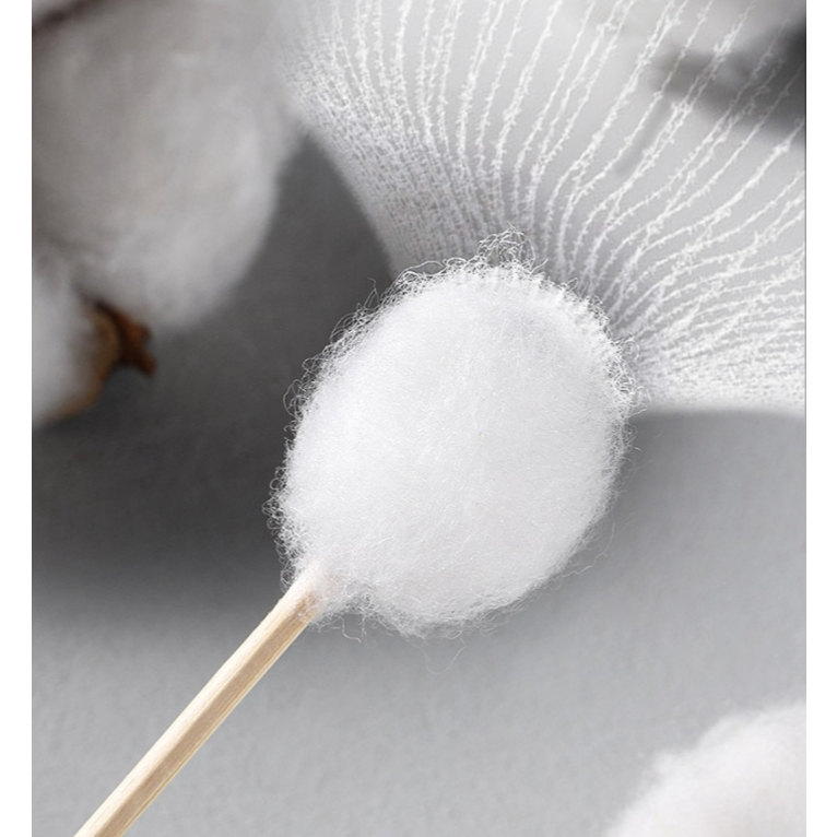 คอตตอนบัด หัวคู่ (1กล่อง500ก้าน) สำลีปั่นหู สำลีเช็ดเครื่องสำอางค์ สำลีก้านไม้ ล้างแผล - รูปที่ 3