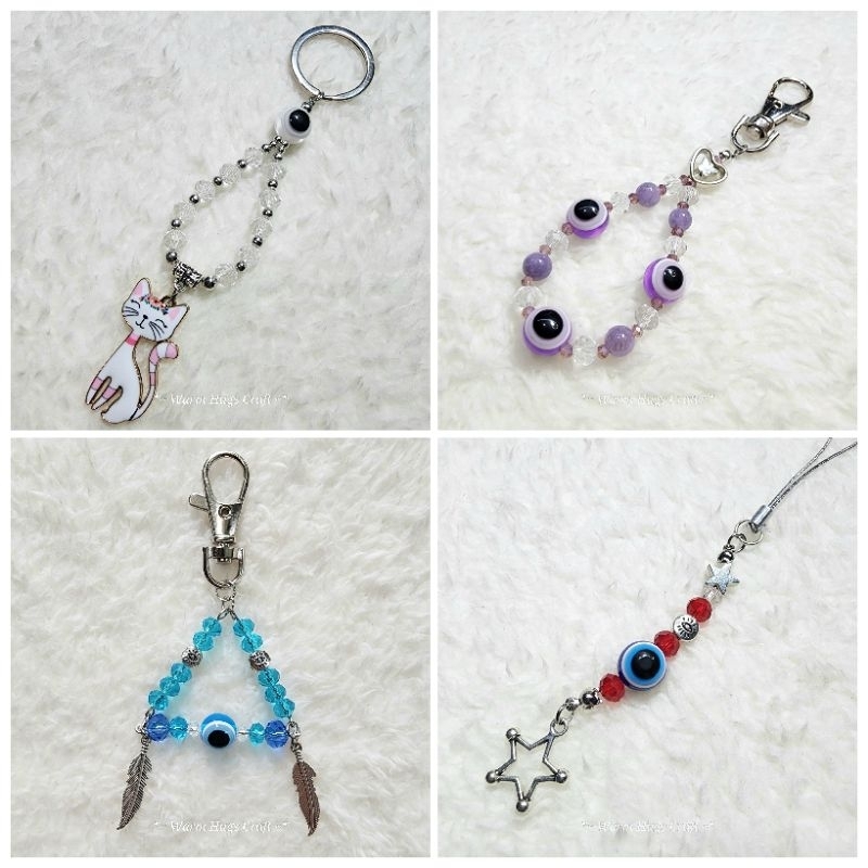 💥พร้อมส่ง‼️🇹🇭 EVIL EYE 🧿 พวงกุญแจ ที่ห้อยโทรศัพท์ สายคล้องมือถือ ของขวัญปัจฉิม ของที่ระลึก ของชำร่วย