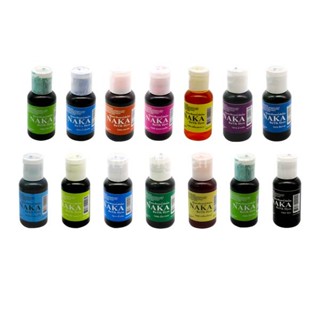 Naka สีย้อมบาติกและผ้ามัดย้อม ชนิดผสมแล้ว พร้อมใช้ ขนาด 60ml