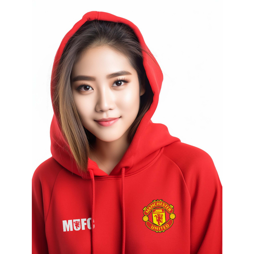 >ส่งไปรษณีย์EMS< เสื้อฮูดแมนยู (สวม) ผ้าใส่สบาย