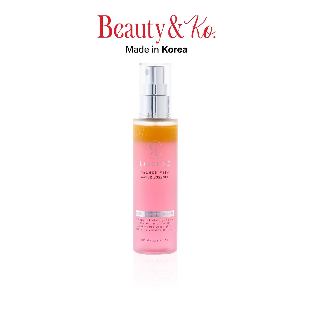 BeautyandKo LICORNE SALMON VITA WATER ESSENCE เอสเซนส์บำรุงผิว สารสกัด PDRN จากแซลมอน บำรุงผิวกระจ่างใสสุขภาพดี