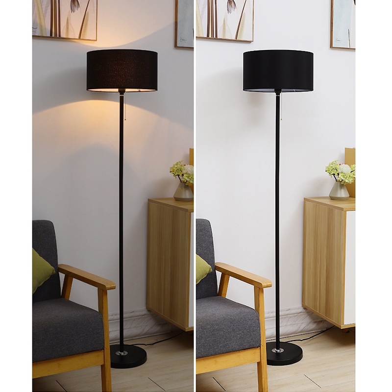โคมไฟตั้งพื้น สไตล์นอร์ดิก โคมไฟข้างเตียงแบบยาว เรียบง่าย ผ้า สร้างสรรค์ สำหรับห้องนั่งเล่น ห้องนอน (หลอดไฟฟรี) - รูปที่ 6