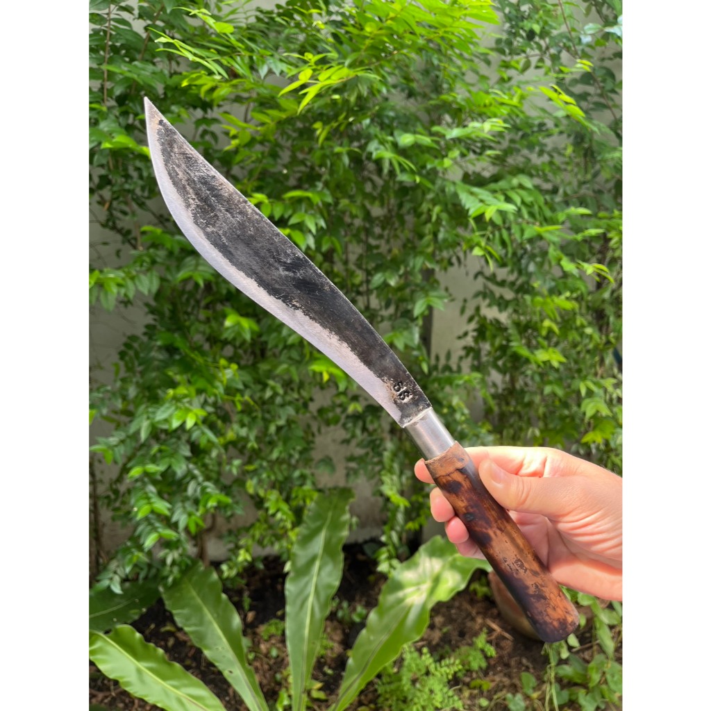 มีดเหน็บ E-Nep เหน็บงาช้าง Machete มาเชเต้ มีดเดินป่า CampingKnife Kukri ใบ 9.7”ตีร้อนชุบแข็ง ผิวไฟ 