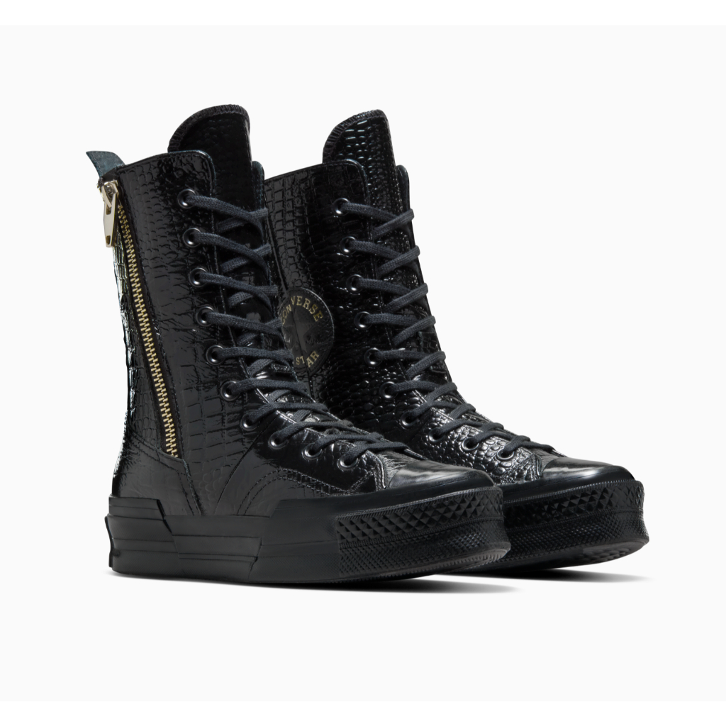 CONVERSE รองเท้า CHUCK 70 PLUS CROC LEATHER XHI BLACK ผู้หญิง A09381CF_H4BKXX