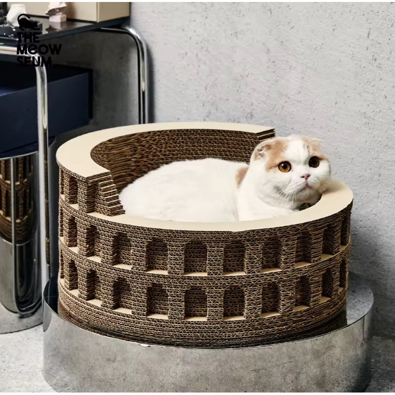 The Meowseum  รุ่น "The Colosseum" ที่ลับเล็บแมวดีไซน์ เป็นที่นอนแมว&ของเล่นแมว ทรงโคลอสเซียม