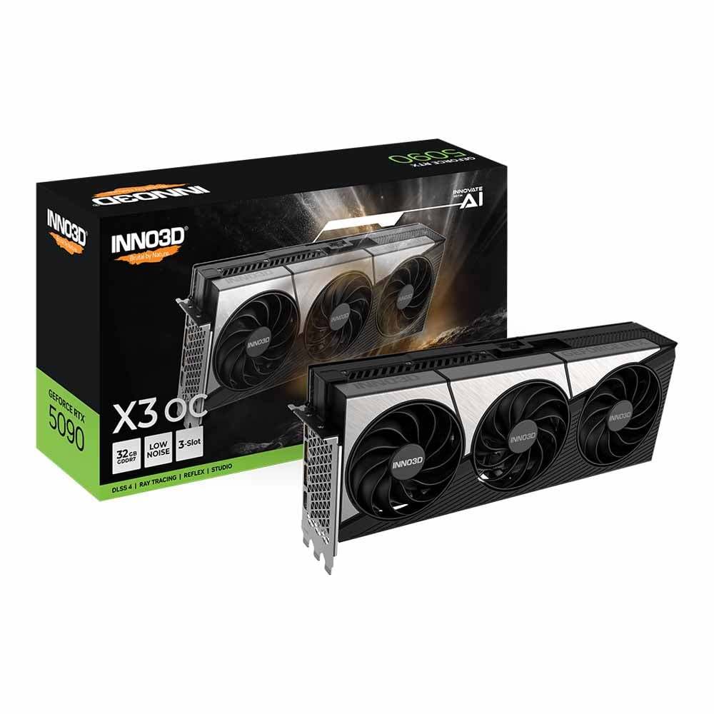 VGA (การ์ดแสดงผล) INNO3D GEFORCE RTX 5090 X3 OC - 32GB GDDR7 (N50903-32D7X-17593928)