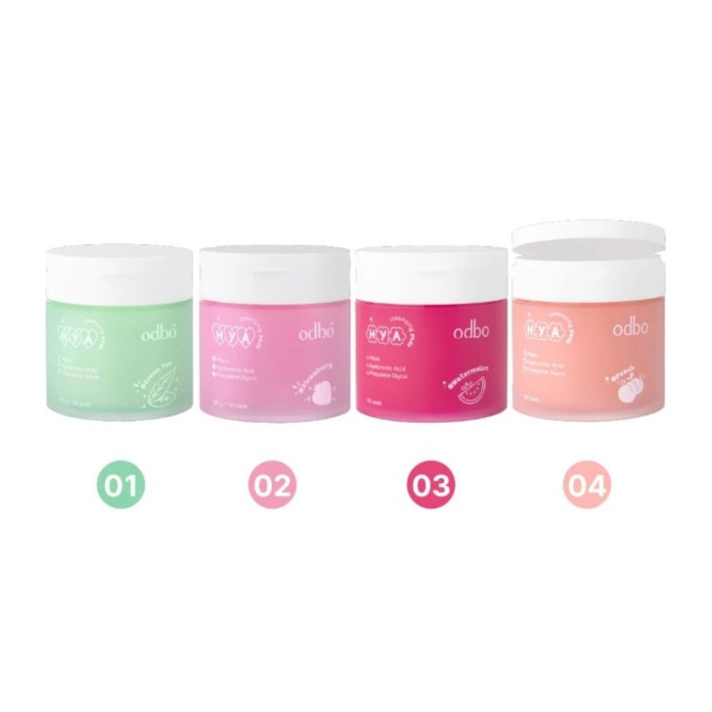 ODBO HYA CLEANSING PADS (ODR03) โอดีบีโอ ไฮยา คลีนซิ่ง แพด แผ่นทำความสะอาดผิวหน้า x 1 ชิ้น abcmall