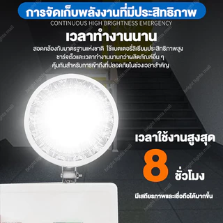 ไฟฉุกเฉิน LED 6W ชาร์จไฟได้ สำรองไฟนาน 3 ชม. AC 85-265V สำหรับบ้าน อาคาร และเวลาไฟดับ