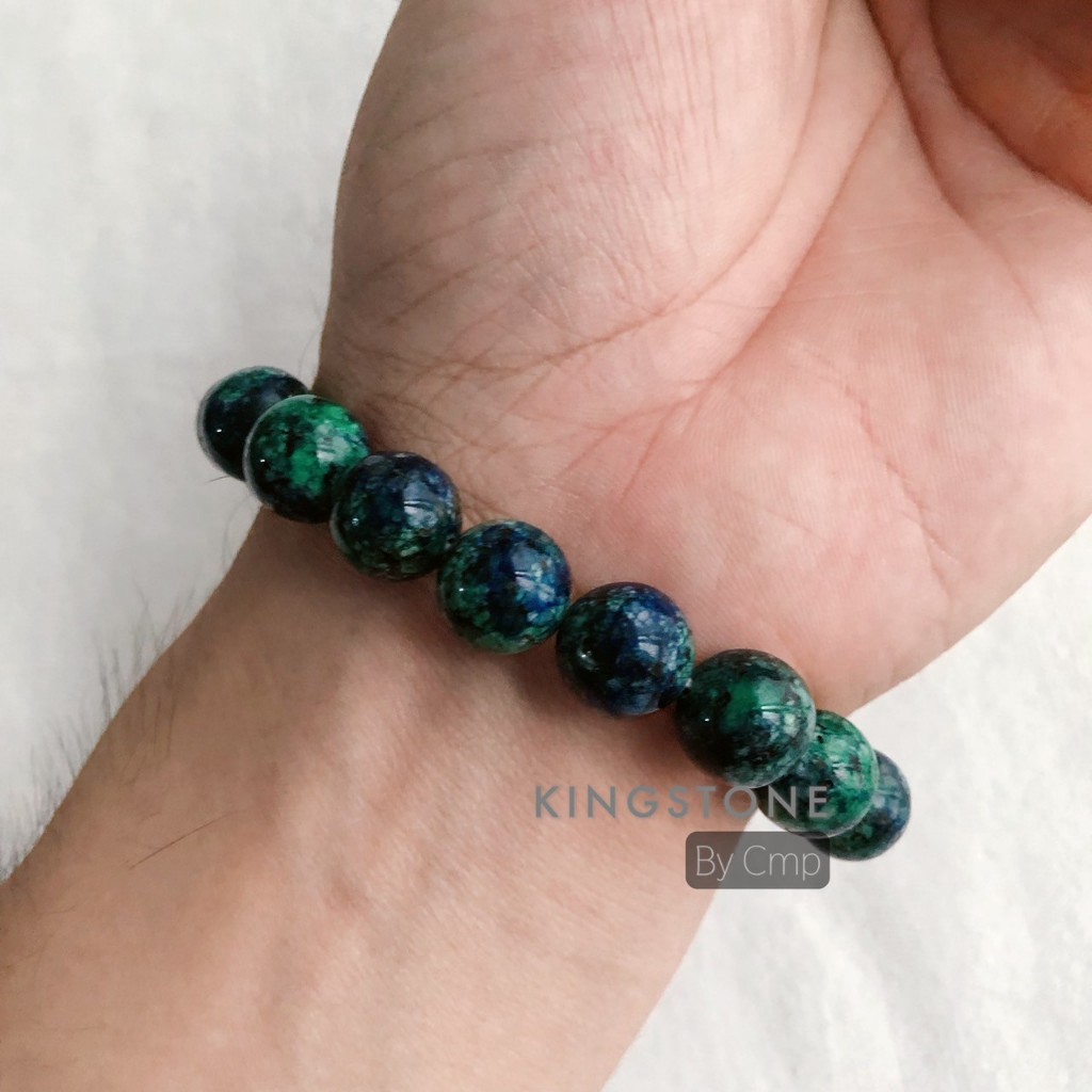 LAPIS LAZULI ลาพิส ลาซูลี เป็นสัญลักษณ์สากลของภูมิปัญญาและความจริง 8 10 12 มม.สร้อยข้อมือหินแท้