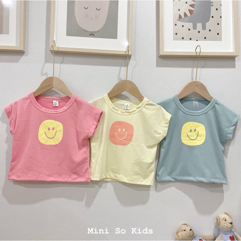 พร้อมส่ง️‼️เสื้อยืดเด็ก ทรงโอเวอร์ไซส์ Smile Collection - รูปที่ 4
