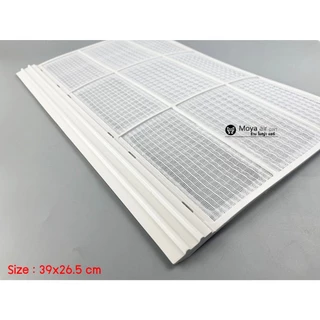 ฟิลเตอร์แอร์ สำหรับแอร์ตั้งแขวน แผ่นกรองฝุ่น ขนาด 39x26.5cm และ 29.5x26.5 cm ใช้งานได้หลายรุ่นของ carrier และ Tasaki หพ3