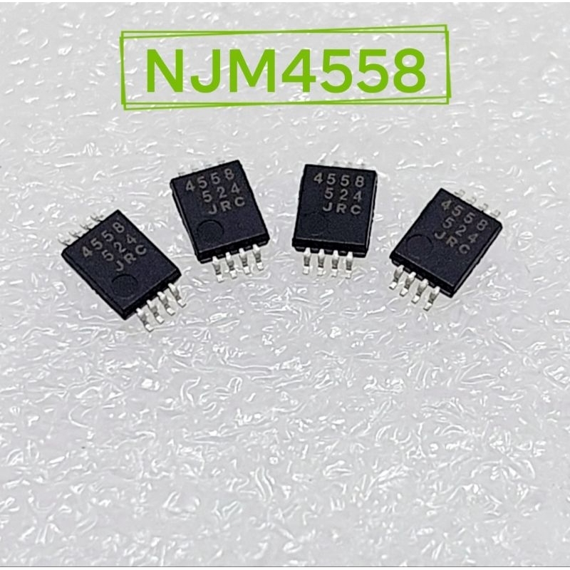 ( 5 ตัว / แพ็ค ) NJM4558V (TE2) , JRC4558V, IC 4558 SMD SSOP-8, ไอซี SMD 8 ขา