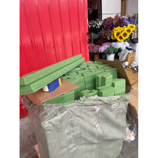 โฟมเส้น โฟมเเท่งปักดอกไม้ปลอม สีเขียวเกรดดีเหนียวนุ่ม
