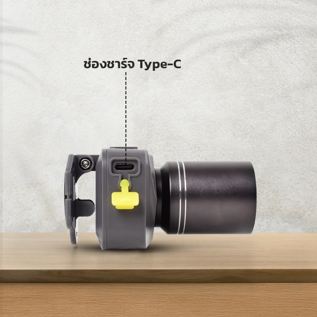 IWACHI หน้าไฟฉายคาดหัว with powerbank ZOOM ได้หรี่ไฟได้ แสงไฟสีขาว ชาร์จมือถือได้ - รูปที่ 4