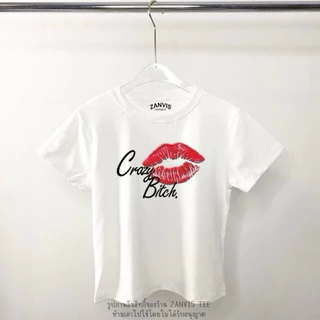 (Zanvis tee)เสื้อครอปเข้ารูป Baby tee 5 size ทรงสวย เก็บทรงดูผอมผ้าคอตตอลยูนิ สกรีนลายเนื้อนุ่ม ใส่สบาย ยืดได้เยอะ