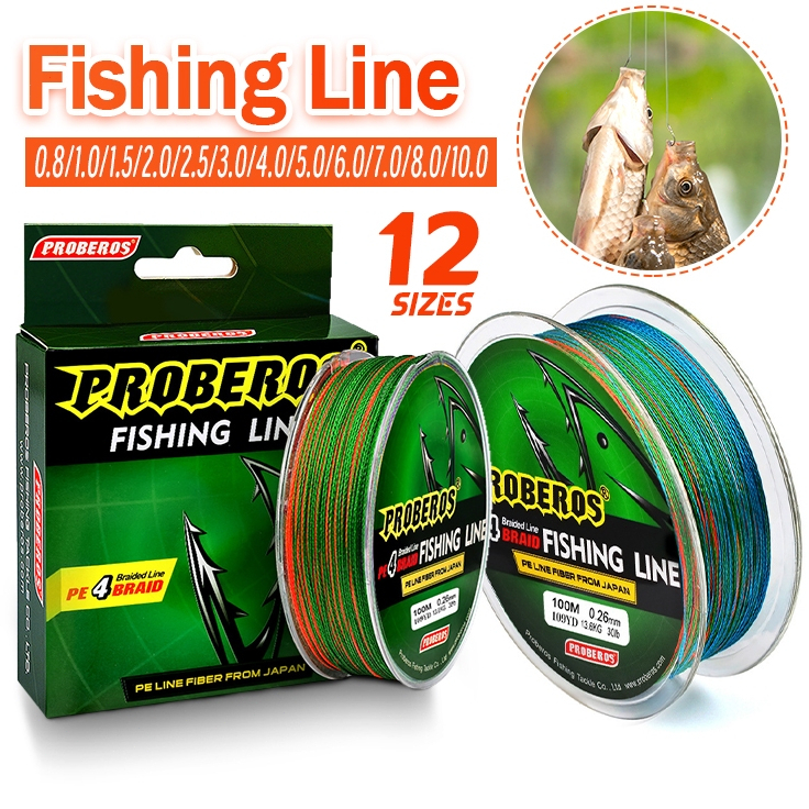 🔥ส่งไว🔥สายพีอีถัก4 เอ็นตกปลา สายตกปลา หลากสี เหนียว ทนทาน สายPE ยาว100 เมตร FISHING LINE