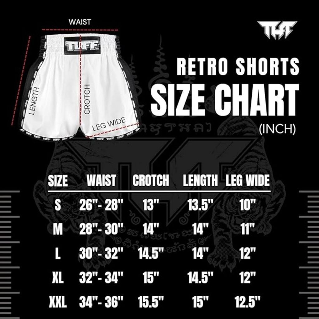 TUFF Muay Thai Shorts Boxing Shorts กางเกงมวยไทย กางเกงกีฬา กางเกงฟิตเนส ใส่ออกกำลังกาย - รูปที่ 4