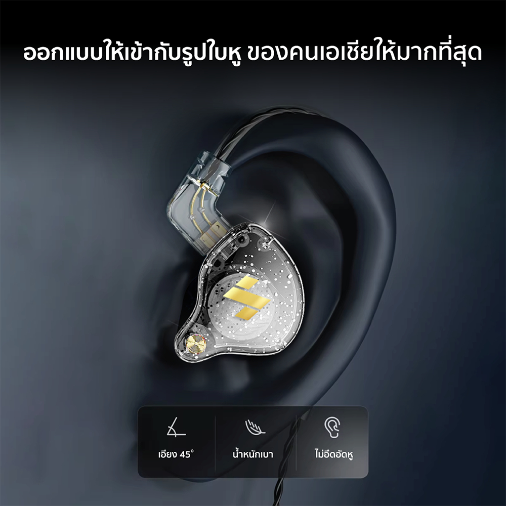 [ลดเหลือ 199] iSUPER Hi-Fi 1 หูฟัง In-Ear Monitor ขั้วหูฟังแบบ 2 Pin ไดร์เวอร์ 12 มม. รองรับ 20Hz - 23,000Hz -1Y