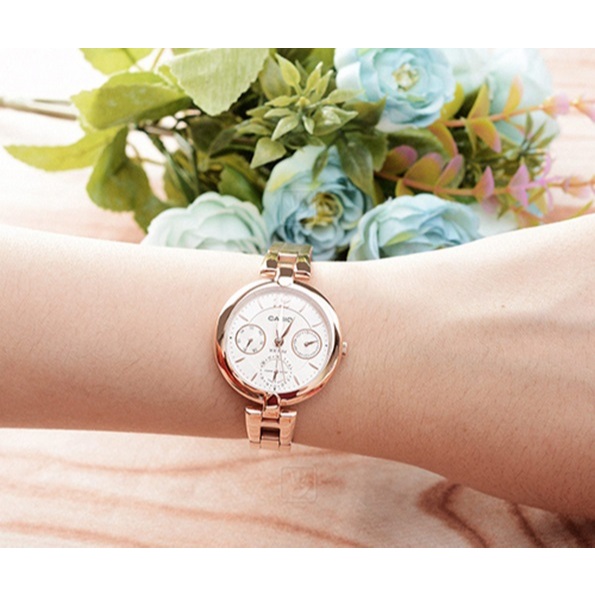 Casio นาฬิกาข้อมือผู้หญิง รุ่น LTP-E401PG-9AVDF Lady Watch
