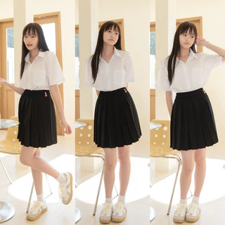 เสื้อนักศึกษาทรงบอยมีกระเป๋า (Oversize) เสื้อนักศึกษา Sz.s36-56
