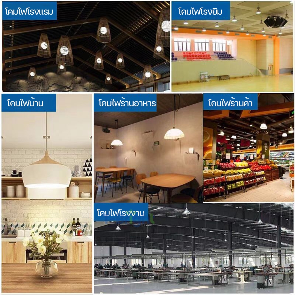 หลอดแอลอีดี LED ทรงเกลียว  ขนาด 12W 36W แสงขาว  ขั้ว E27 - รูปที่ 4