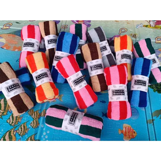 พร้อมส่ง ผ้าขนหนู ผ้าเช็ดผม ผ้าเช็ดหน้า (ขนาด35*75cm) ยกแพ็ค6ผืน เนื้อผ้านุ่ม ซับน้ำได้ดี