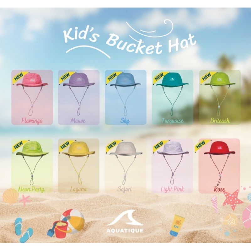 AQUATIQUE - BUCKET HAT - CHARTREUSE หมวก กันแดดสำหรับเด็ก