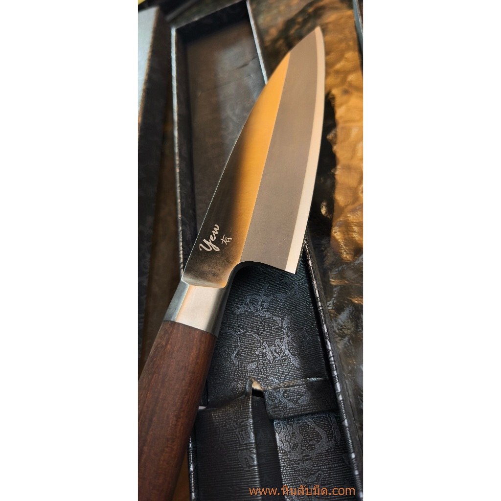 Yew Deba knife 165 mm 58 hrc