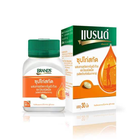 BRAND'S+ใบแป๊ะก๊วย 30'S (ใบแป๊ะก๊วย+ซุปไก่สกัด) / BRAND'S+ธาตุเหล็ก 60'S