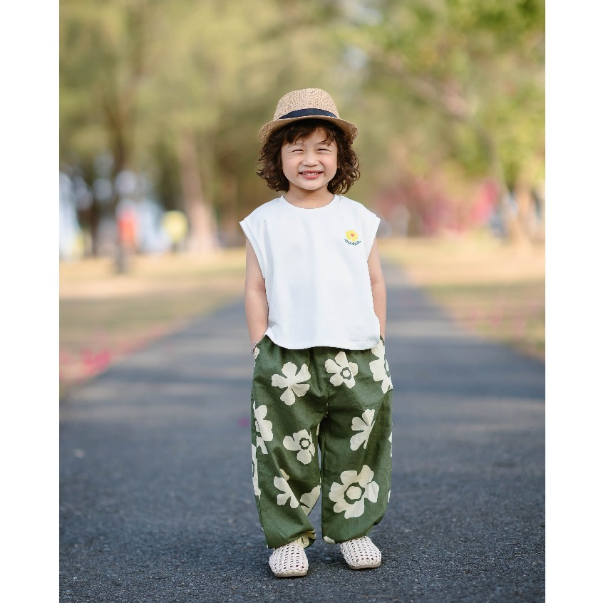 LF07 Green blossom t-shirt set