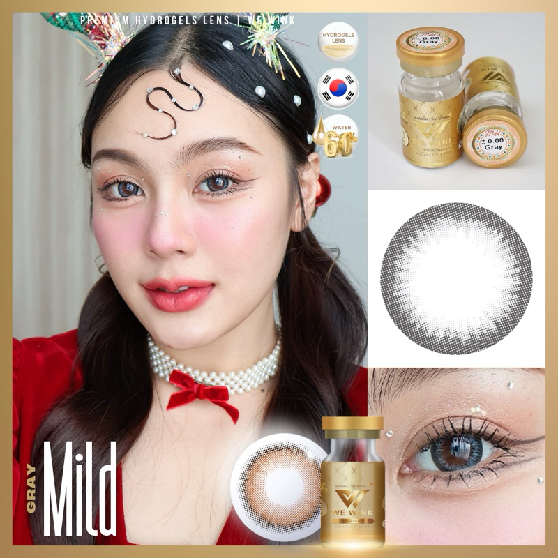 💛  Mild 💛 คอนแทคเลนส์ 👁️ (Wewink) ค่าอมน้ำ 60% มากสุดในไทย (เลนส์กรองแสง) Hydrogel Lens สายตาปกติs