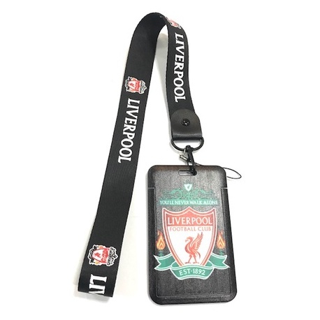 LVP ลิเวอร์พูล BLACK ที่ใส่บัตร ซองใส่บัตร ที่ใส่บัตร พร้อมสายคล้องคอ(2.5cm) ลายLVP  BLACK สำหรับบัต