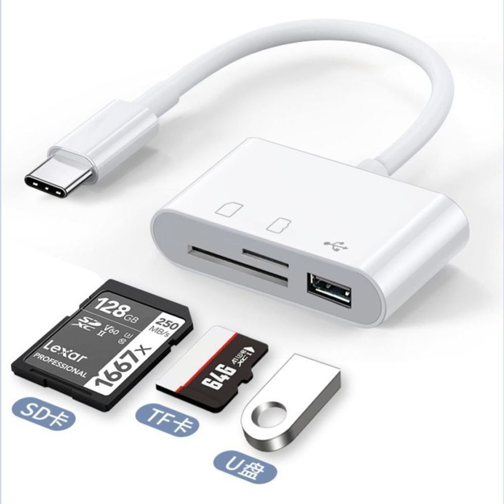 UDelectronic เครื่องอ่านการ์ดมัลติฟังก์ชั่นสำหรับโทรศัพท์ อะแดปเตอร์ OTG ใช้สําหรับการถ่ายโอนข้อมูล