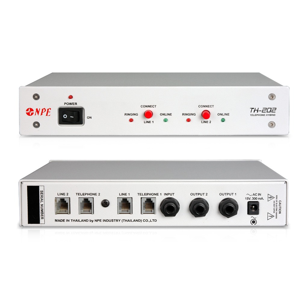 NPE TELEPHONE HYBRID TH-202 เครื่องแยกสัญญาณเสียงออกจากโทรศัพท์