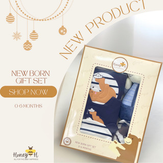 HoneyH Box Set Newborn สำหรับของขวัญแรกเกิด (เขียนการ์ดแจ้งใน Note)