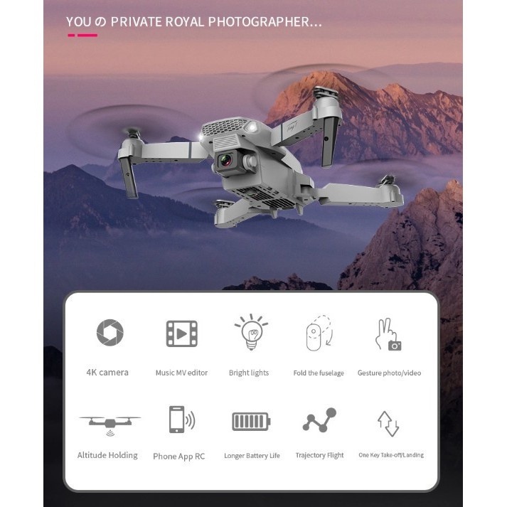 Xiaomi UAV เครื่องบินควบคุมระยะไกลด้วยกล้อง เครื่องบินขนาดเล็กที่มีกล้อง 8K HD เครื่องบินควบคุมระยะไกลกล้องสำหรับ