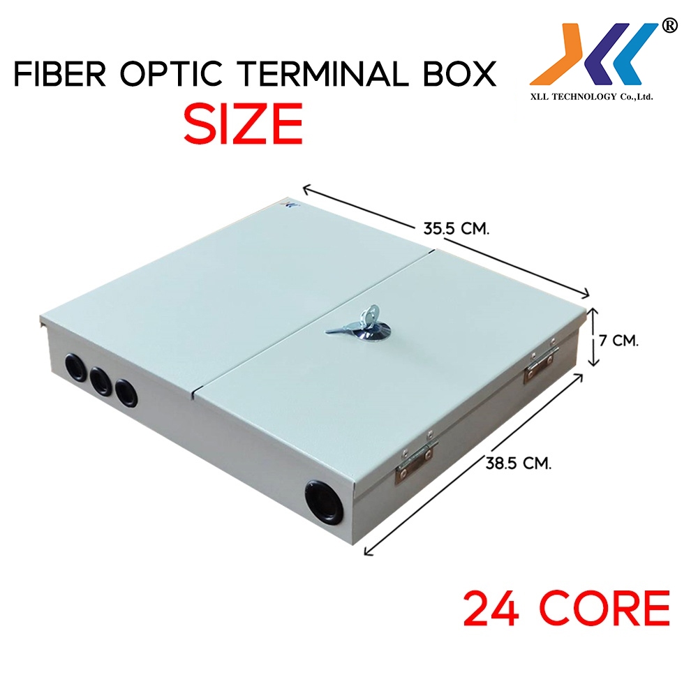 Rack Mount Fiber Optic Distribution Box ตู้รวม และ กระจายสายไฟเบอร์ Fiber Distribution Hub 24 Core