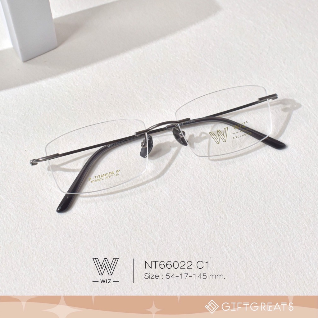 WIZ รุ่น NT66022 กรอบแว่น กรอบเจาะ แว่นไร้กรอบ ไทเทเนี่ยม