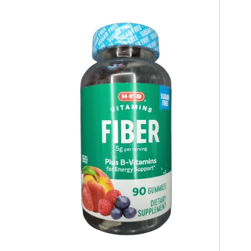 VITAMINS H-E-B FIBER 5g Plus B-Vitamins for Energy Support 90 GUMMIES