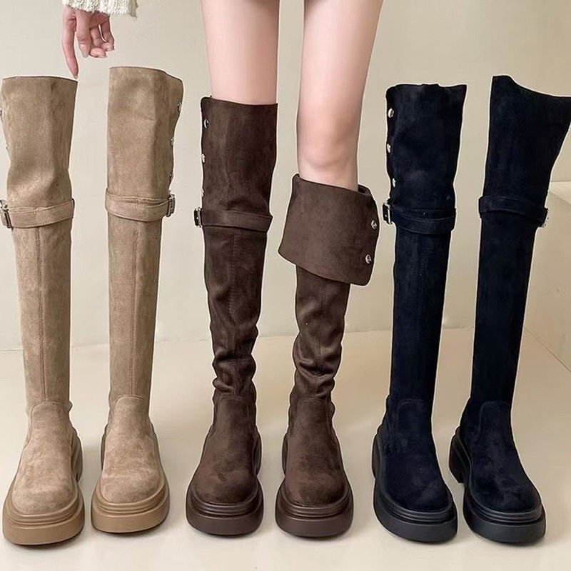 Chole G : Nene Signature 4in1 Korea Long Boots รองเท้าบูทยาวเกาหลี ใส่ได้4แบบในคู่เดียว ส้น 7cm (SH0192)