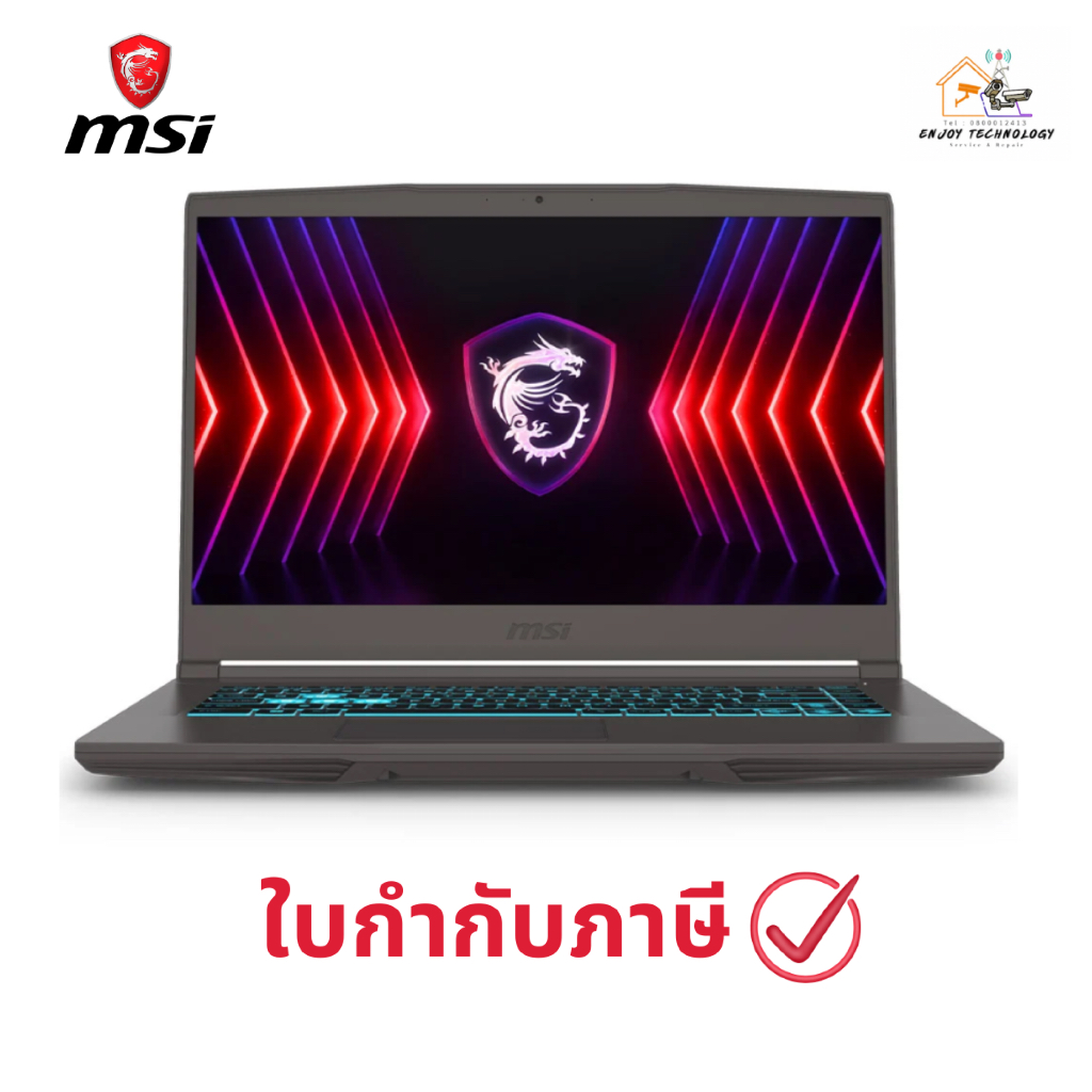 โน๊ตบุ๊ค Notebook MSI Thin 15 B13VE-1608TH (9S7-16R831-1608) ประกันศูนย์