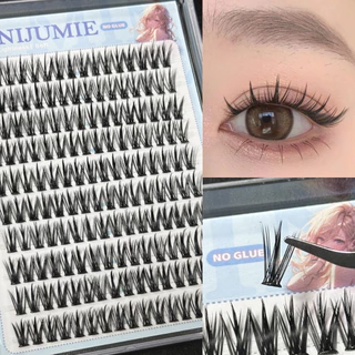 ใหม่! ขนตาปลอมไร้กาวความจุขนาดใหญ่ 5D, minijumie, ขนตาปลอมแบบมีกาวในตัว, ขนตาธรรมชาติแบบใช้ซ้ำได้