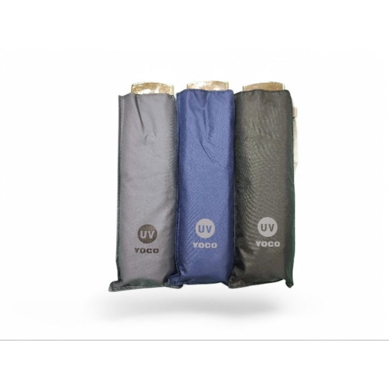 ร่มYoco ร่มพับสามตอนแบน บาง เบา กันยูวี - รูปที่ 3