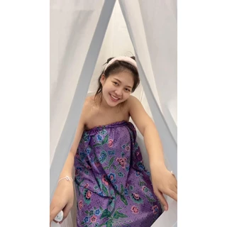 กระโจมผ้าดิบ ทรงกลม ผ้าหนา มีลายคาดด้านหน้า กระโจมอยู่ไฟหลังคลอด กระโจมอบไอน้ำ